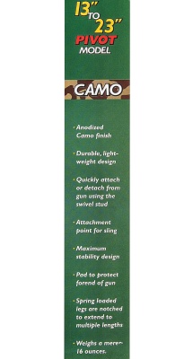 Купить Сошки Caldwell XLA Pivot на антабку, высота 13"-23", камуфляж, 445066