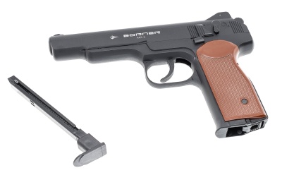 Купить BORNER APS-S Black к.4,5 пневм. пистолет (пластик)/BBs