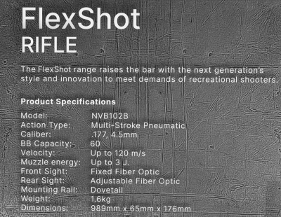 Купить BORNER FlexShot Brown к.4,5 пневм. винтовка (multi-pump)