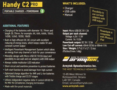 Купить Зарядное устройство Armytek Handy C2 PRO