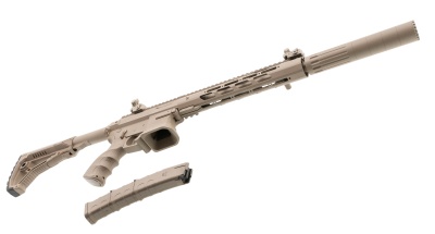 Купить Карабин SWC RCS-201S кал. 9х19мм ( Luger) L-300 цвет пустынный орел с модератором