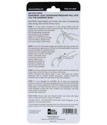 Купить Точилка для ножей AccuSharp Pull-Through, белый/голубой