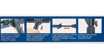 Купить Раздельные сошки Leapers-UTG на KeyMod, высота 5,7"-8", TL-BPDK01