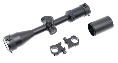 Купить Прицел оптический Hugo 3-12x42, сетка 22LR Rimfire, 25,4 мм, азотозаполненный,б/подсветки (SCOM-30)