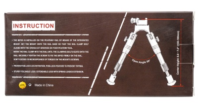 Купить Сошки Vector Optics 6.0-6.5"для установки на Weaver с рег.выс.15,6-17,1см