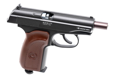 Купить Пневм. пистолет BORNER PM49 Blowback, к.4,5мм/.177, (до 3Дж)