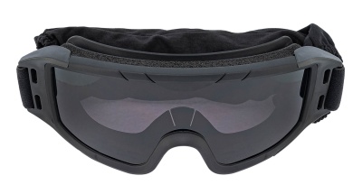 Купить Маска стрелковая защитная черная ShotTime Puma черные линзы