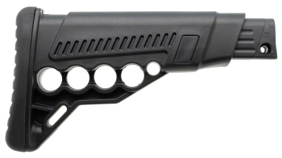 Купить Телескопический приклад DLG Tactical TBS Utility с патронташем к. 12, чёрный 