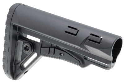 Купить Телескопический приклад DLG Tactical TBS Sharp с резиновым затыльником, черный