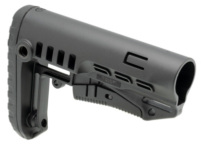Купить Телескопический приклад DLG Tactical TBS COMPACT с резиновым затыльником, черный